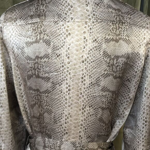 Ralph Lauren purple label 100% silkSnakeskin-Print Shirt Dress, US10 - Picture 10 of 11